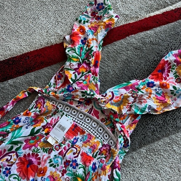 Sunshine 79 Bonita Floral Fringed MIDI Dress - Picture 8 of 8